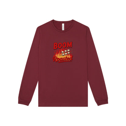 Boom, Roasted — Michael Scott Retro Long Sleeve (Dark)