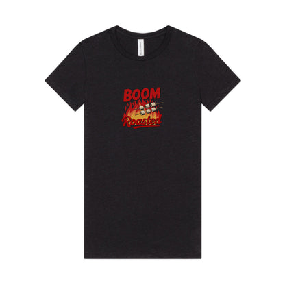 Boom, Roasted — Michael Scott Women's Tee (Dark)