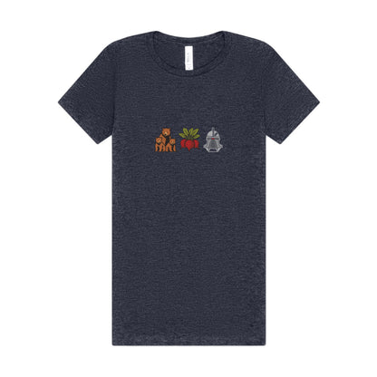 Bears, Beets, Battlestar (Icons) — Retro Women's Tee (Dark)