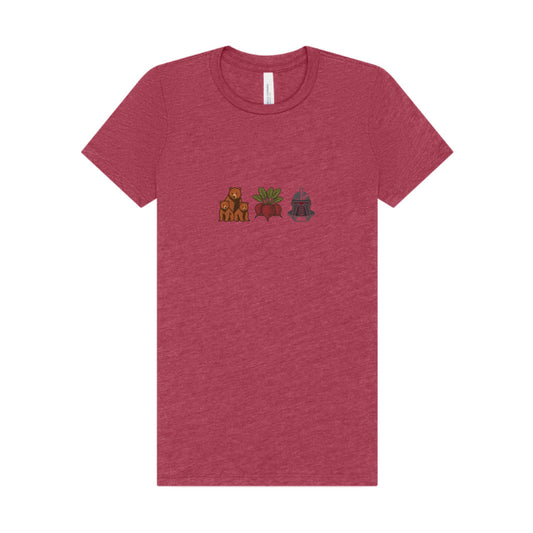 Bears, Beets, Battlestar (Icons) — Retro Women's Tee (Light)