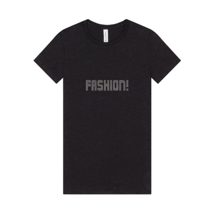FASHION! — Psych Faux Rhinestones Women's Tee (Dark)