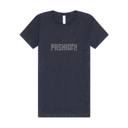 FASHION! — Psych Faux Rhinestones Women's Tee (Dark)