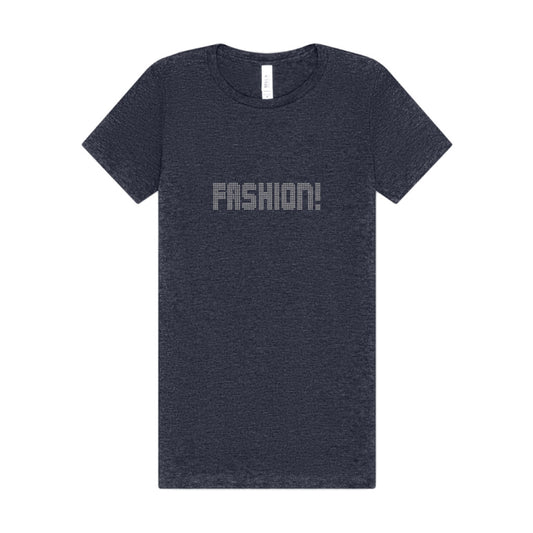 FASHION! — Psych Faux Rhinestones Women's Tee (Dark)
