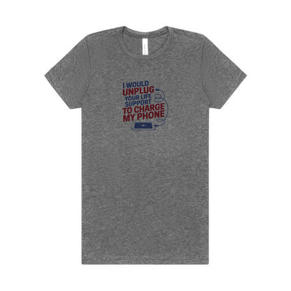 Your Life Support < Charging My Phone — Women's Tee (Light)