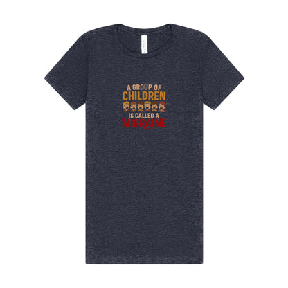 A Group of Children Is Called a Migraine — Retro Women's Tee (Dark)