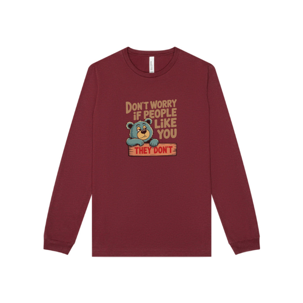 Don't Worry If People Like You (They Don't) — Retro Long Sleeve (Dark)