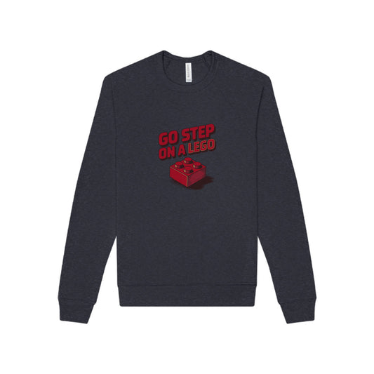 Go Step on a LEGO — Red Plastic Brick Retro Sweatshirt (Dark)
