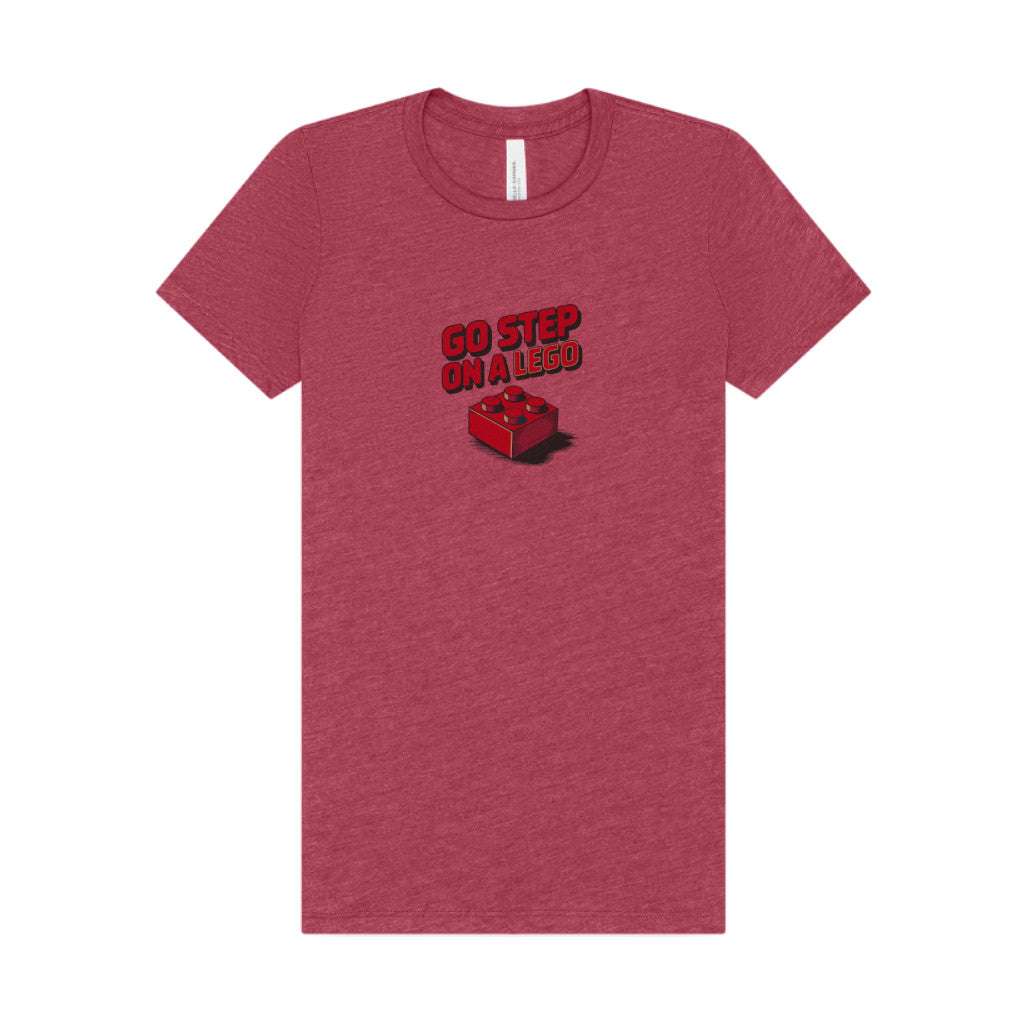 Go Step on a LEGO — Red Plastic Brick Retro Women's Tee (Light)