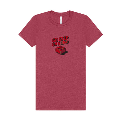 Go Step on a LEGO — Red Plastic Brick Retro Women's Tee (Light)