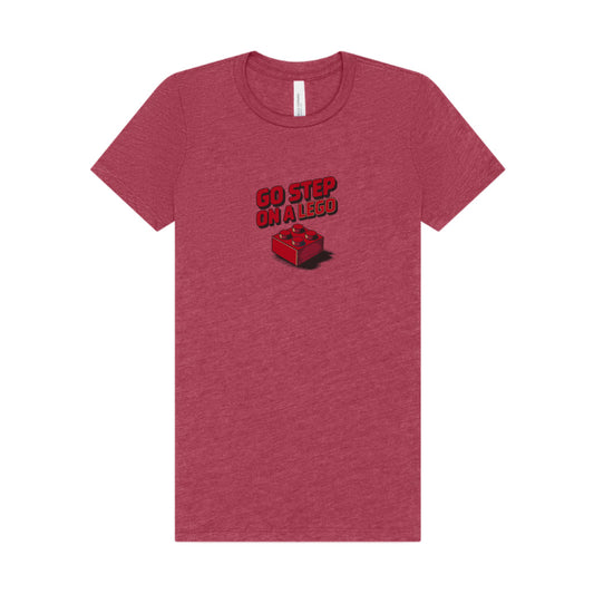 Go Step on a LEGO — Red Plastic Brick Retro Women's Tee (Light)