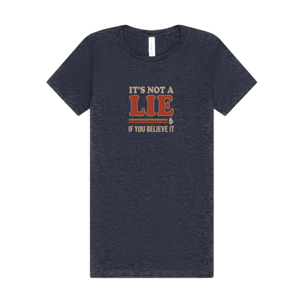 It’s Not a Lie, If You Believe It — George Costanza Retro Women's Tee (Dark)