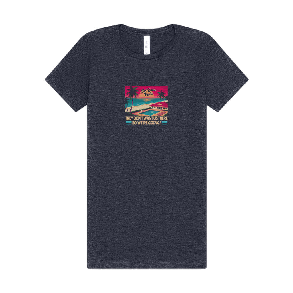Del Boca Vista (We’re Going!) — Seinfeld Retro Women's Tee (Dark)