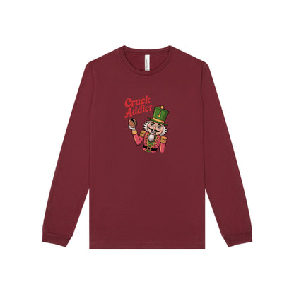 Crack Addict Nutcracker — Vintage Christmas Long Sleeve (Dark)