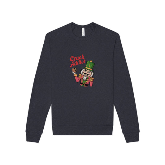 Crack Addict Nutcracker — Vintage Christmas Sweatshirt (Dark)
