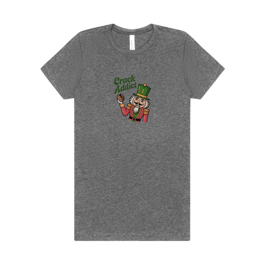 Crack Addict Nutcracker — Vintage Christmas Women's Tee (Light)