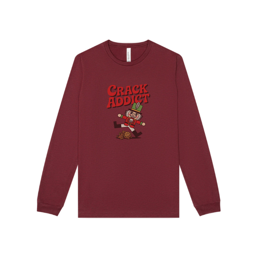 Crack Addict Nutcracker (Unhinged Remix) — Retro Long Sleeve (Dark)