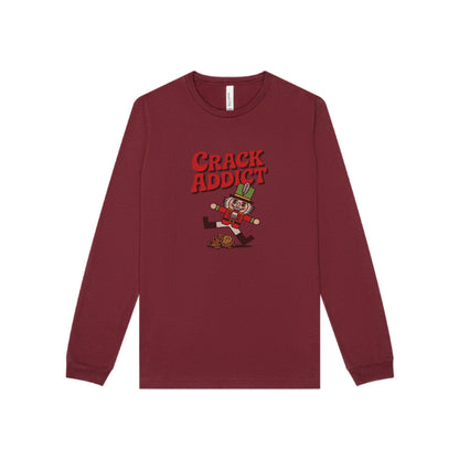 Crack Addict Nutcracker (Unhinged Remix) — Retro Long Sleeve (Dark)