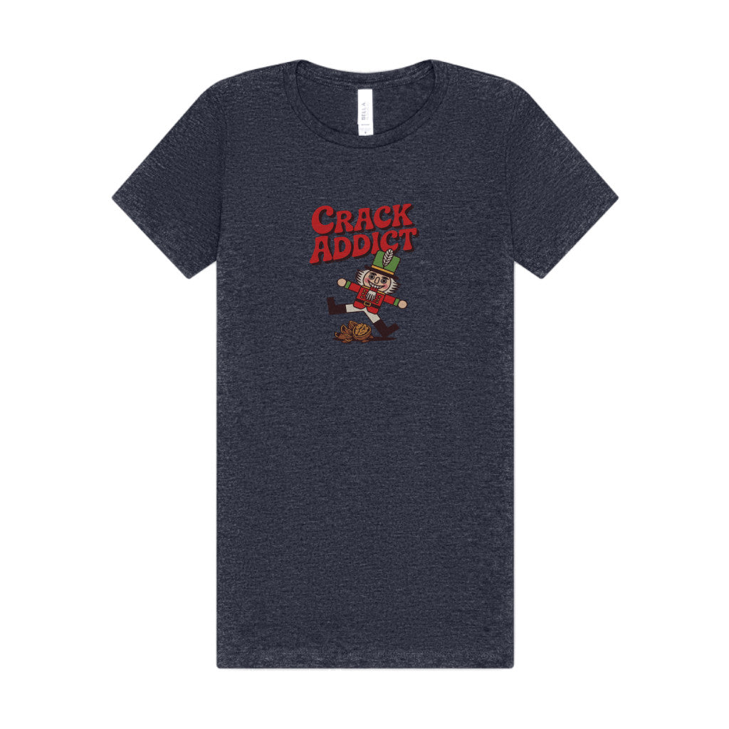 Crack Addict Nutcracker (Unhinged Remix) — Retro Women's Tee (Dark)