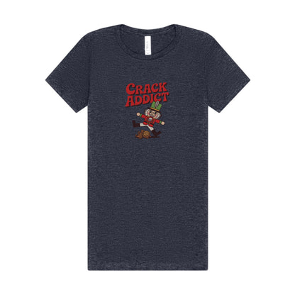 Crack Addict Nutcracker (Unhinged Remix) — Retro Women's Tee (Dark)
