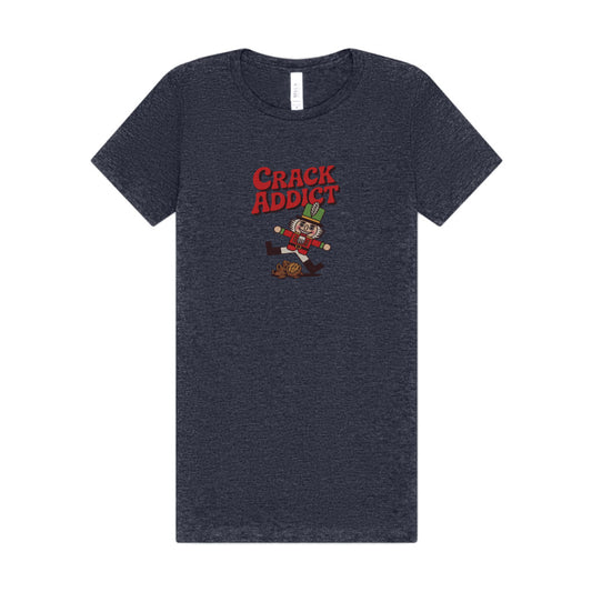 Crack Addict Nutcracker (Unhinged Remix) — Retro Women's Tee (Dark)