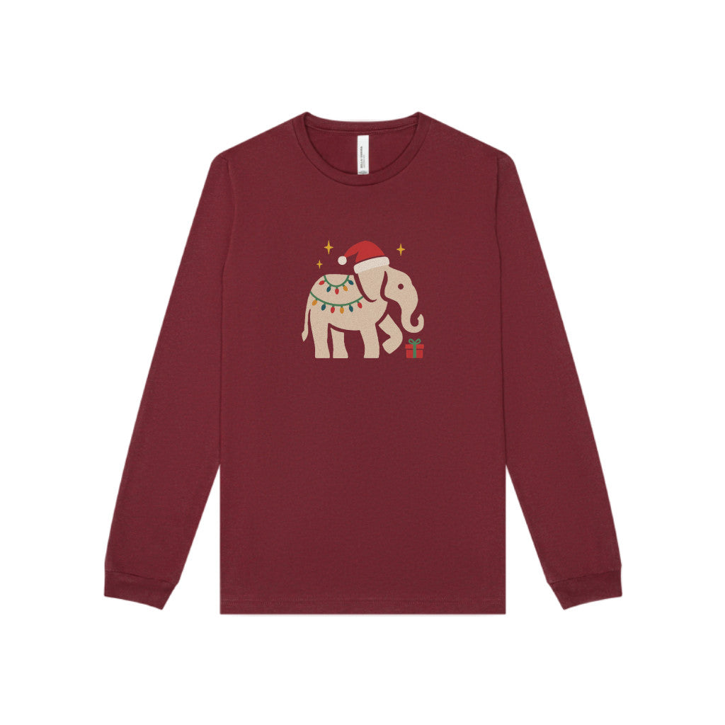 White Elephant Season — Retro Christmas Long Sleeve (Dark)