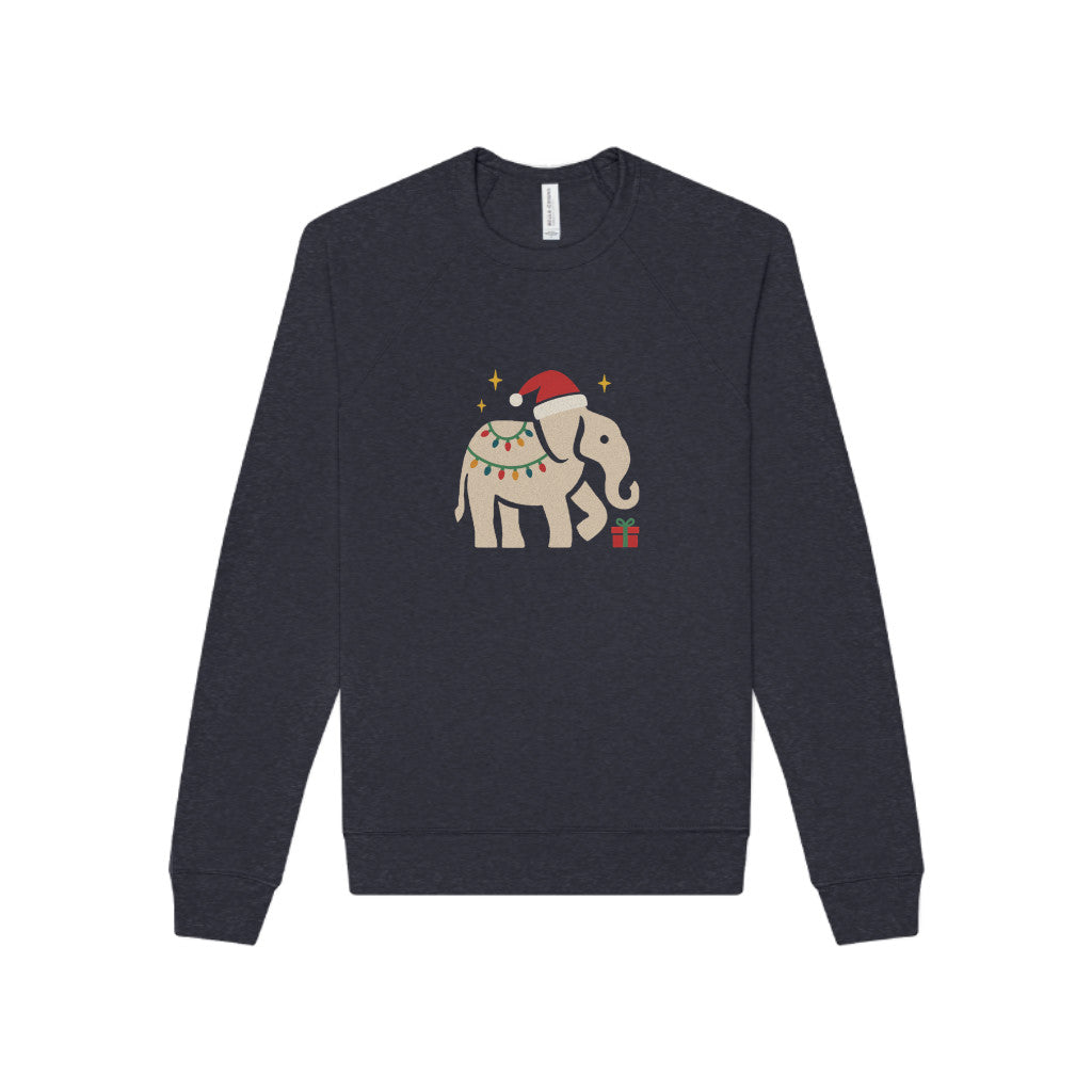 White Elephant Season — Retro Christmas Sweatshirt (Dark)