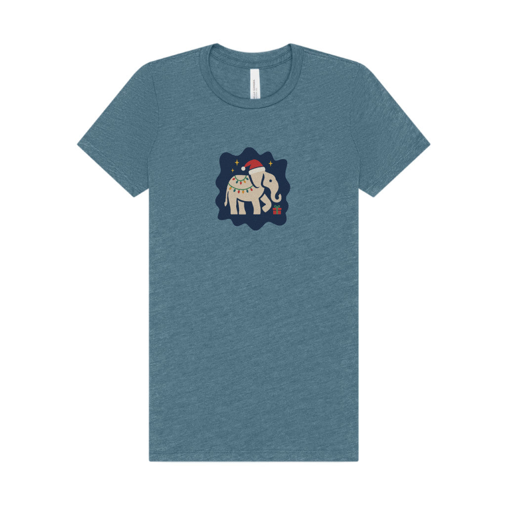 White Elephant Season — Retro Christmas Women's Tee (Light)