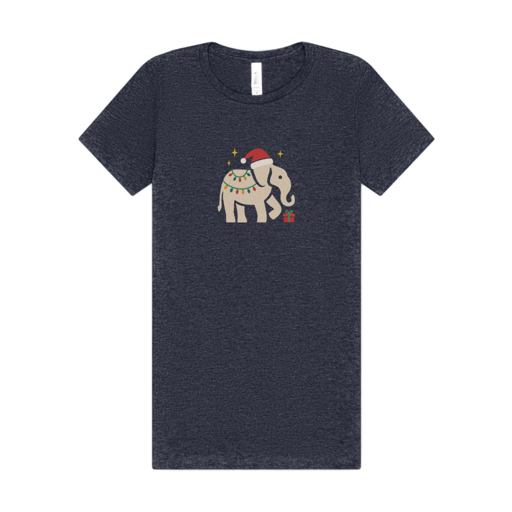 White Elephant Season — Retro Christmas Women's Tee (Dark)