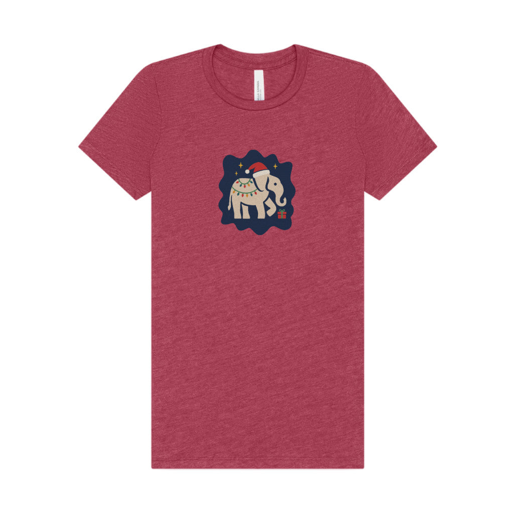 White Elephant Season — Retro Christmas Women's Tee (Light)