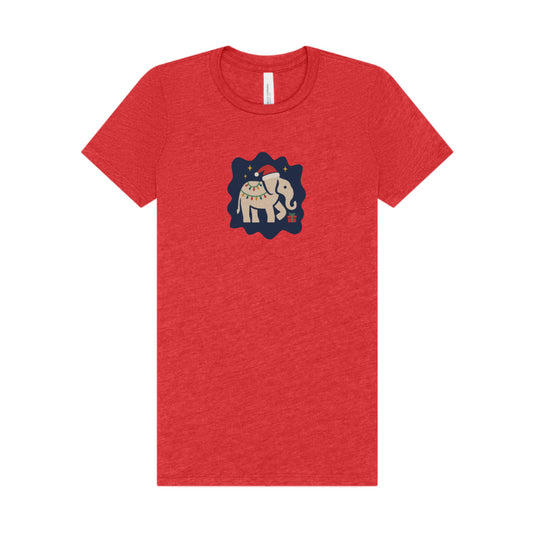 White Elephant Season — Retro Christmas Women's Tee (Light)