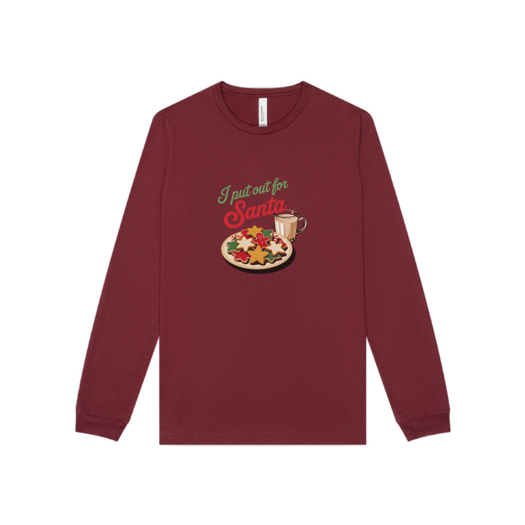 I Put Out for Santa — Retro Christmas Cookies Long Sleeve (Dark)