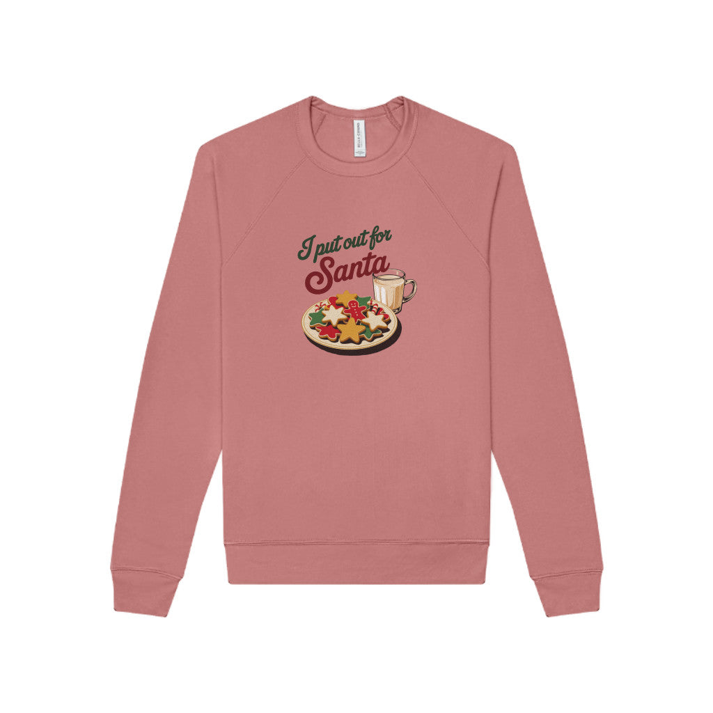 I Put Out for Santa — Retro Christmas Cookies Sweatshirt (Light)