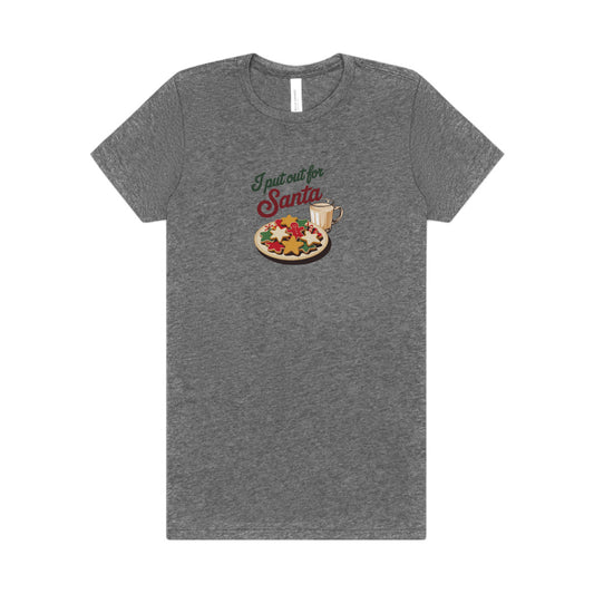 I Put Out for Santa — Retro Christmas Cookies Women's Tee (Light)