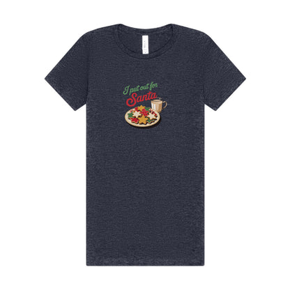 I Put Out for Santa — Retro Christmas Cookies Women's Tee (Dark)