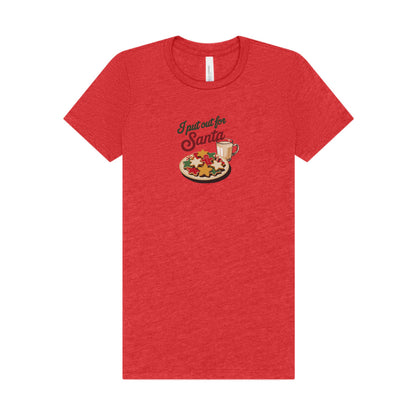 I Put Out for Santa — Retro Christmas Cookies Women's Tee (Light)