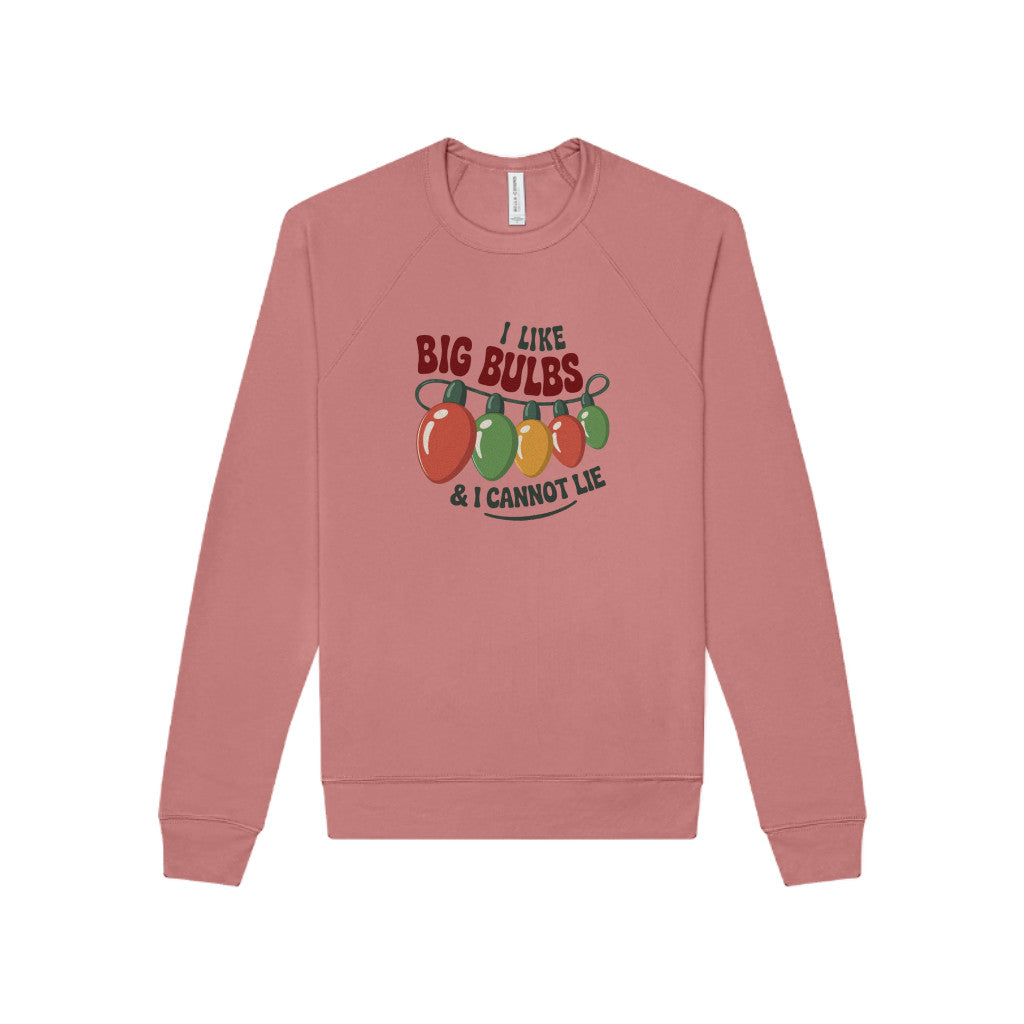 I Like Big Bulbs and I Cannot Lie — Christmas Lights Retro Sweatshirt (Light)