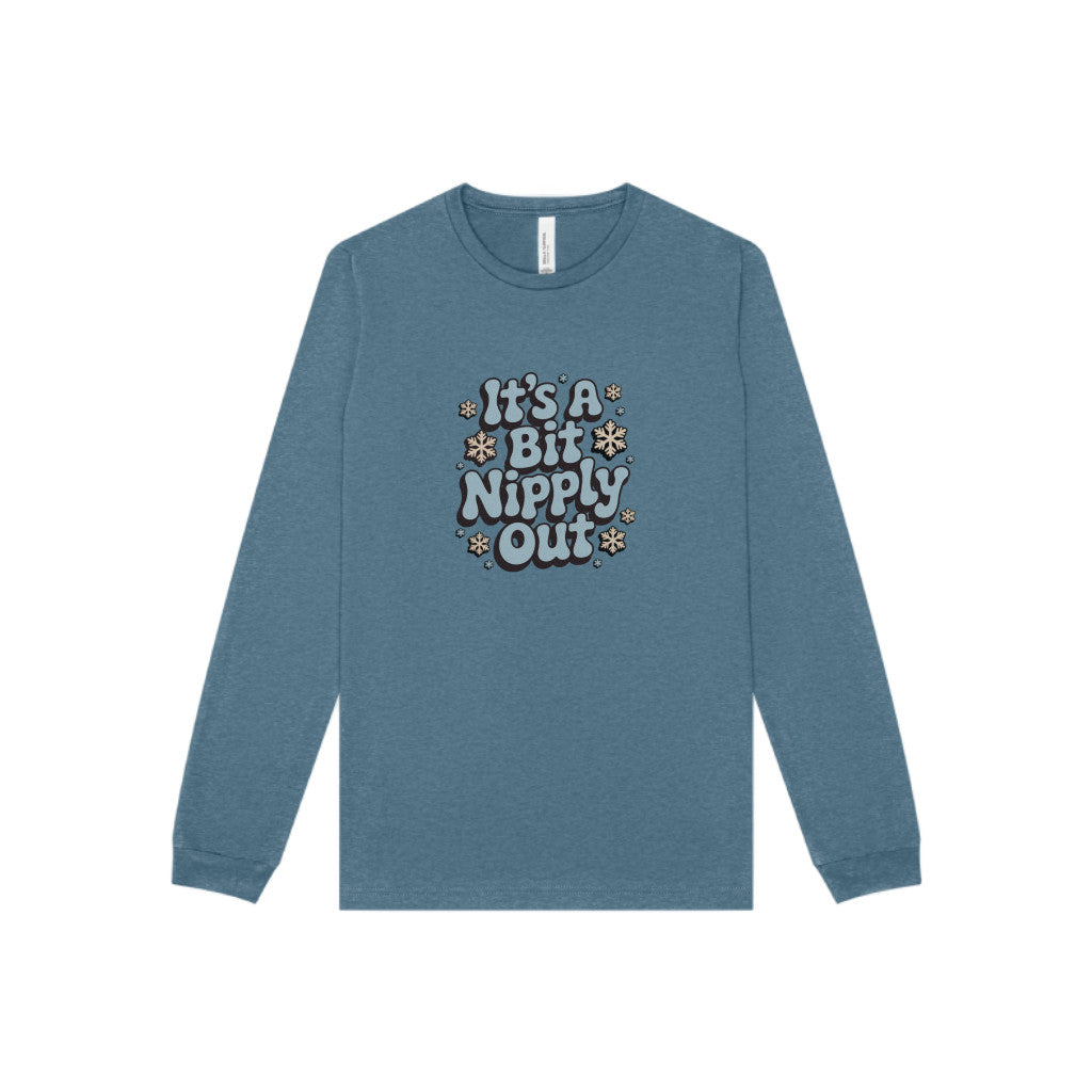 It's a Bit Nipply Out — Christmas Vacation Retro Long Sleeve (Dark)